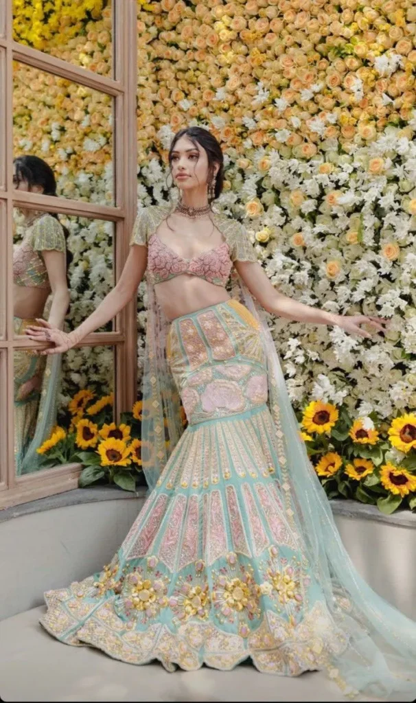 ligjt colour image for sangeet outfit 