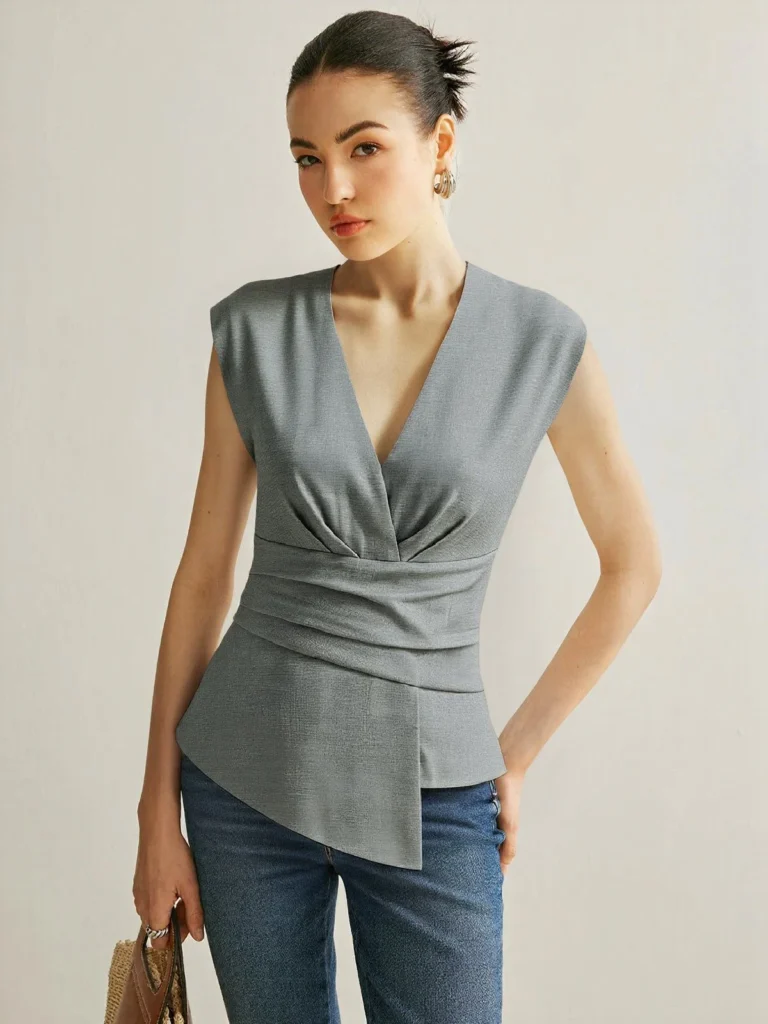 v neck line dress 